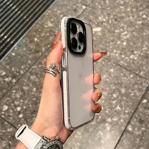 Contrast Color Transparent Drop-resistant iPhone Case - Viexta