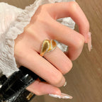 Antique Brushed Leaves Ring