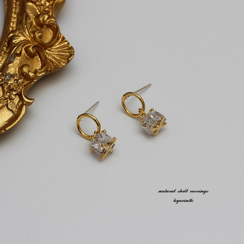 Emerald Crystal Stud Earrings