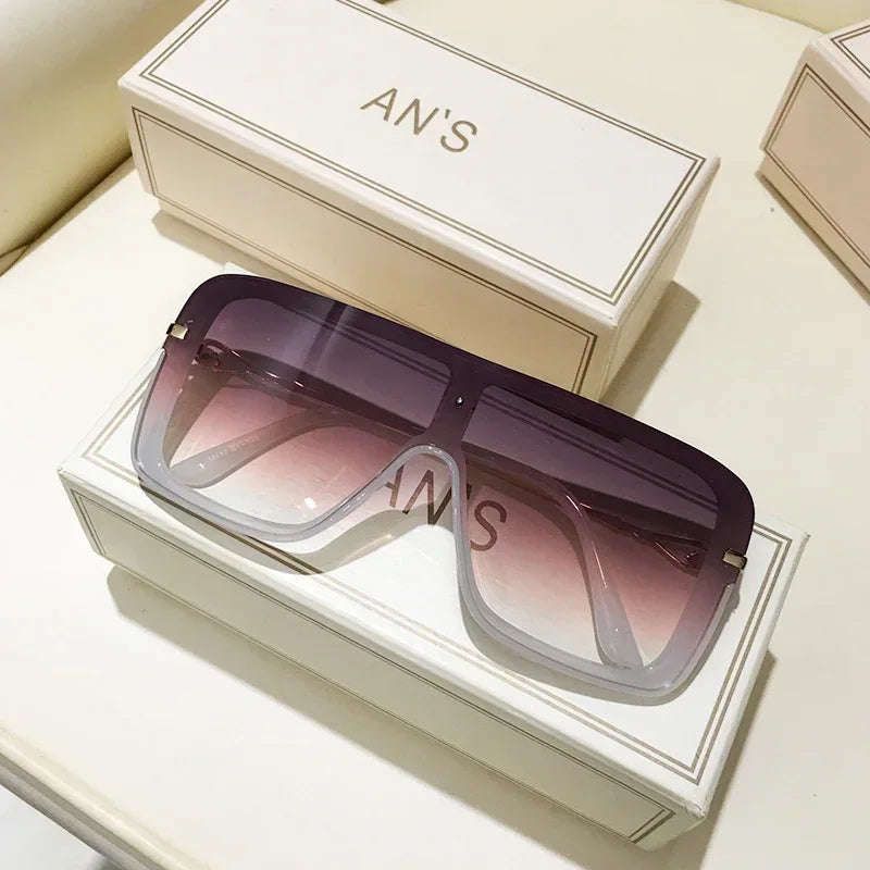 Women's Integrated Large Frame Sunglasses - Viexta