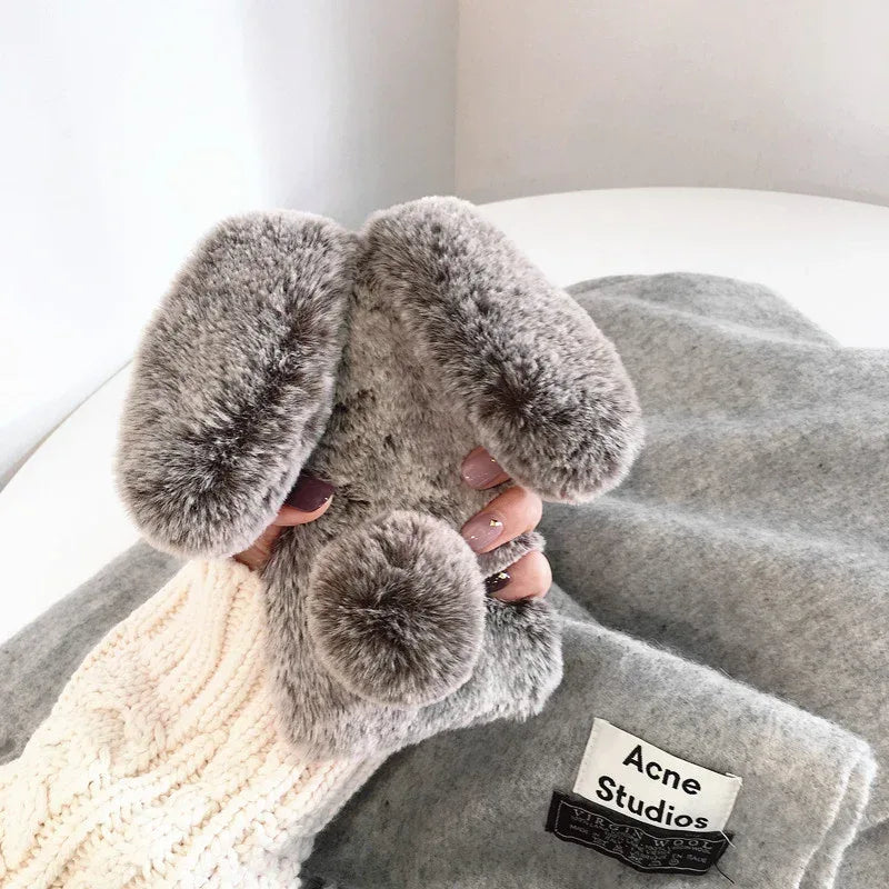 Winter Warm Rabbit Plush iPhone Case - Viexta
