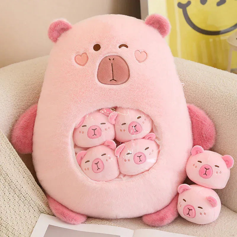 Capabala Decompression Plush Toy with Pack Of Little Doll - Viexta