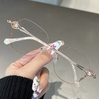 Internet-famous Starry Sky Metal Womens Blue-Light-Blocking Glasses - Viexta