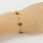 Floral Stainless Steel Bracelet for Women