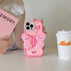 butterfly-creative-folding-bracket-silicone-iphone-case - Viexta