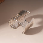 Metallic Textured Pleated Bangle