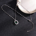 Titanium Steel Emerald Necklace - Viexta
