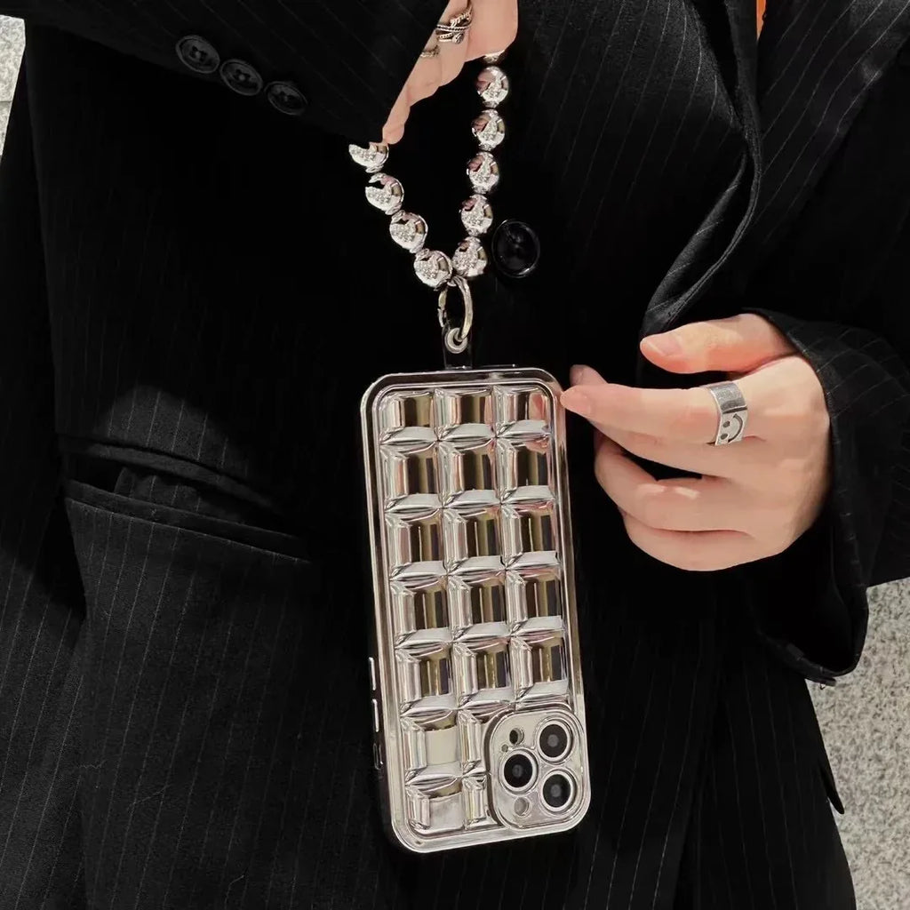silver-square-bead-iphone-case - Viexta