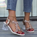 Transparent High Square Heels For Women - Viexta