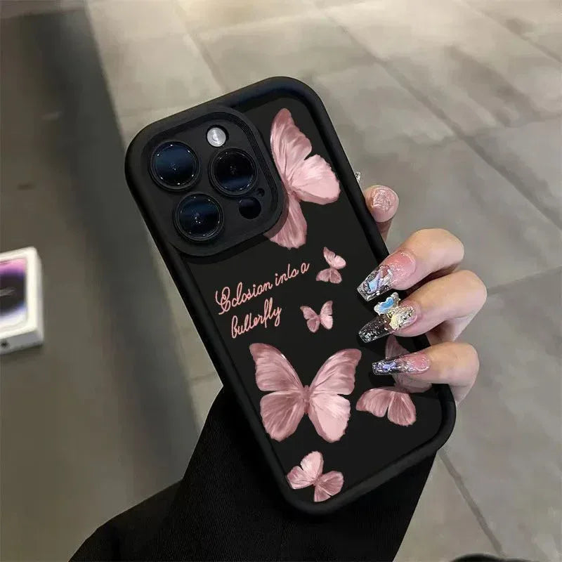 Butterfly Drop-resistant iPhone Soft Case - Viexta