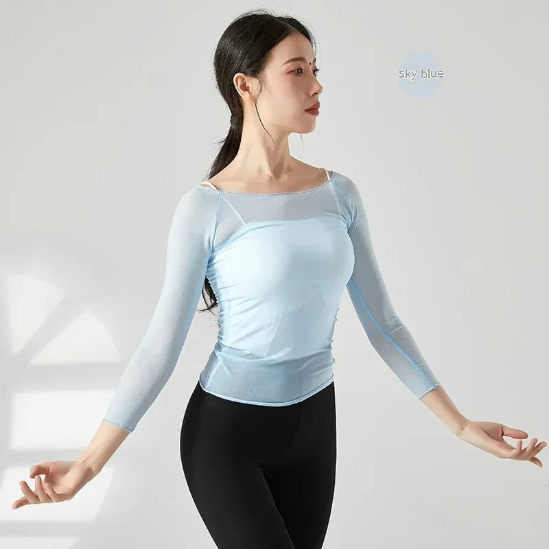 Dress Mesh Top For Women Ballet Practice - Viexta