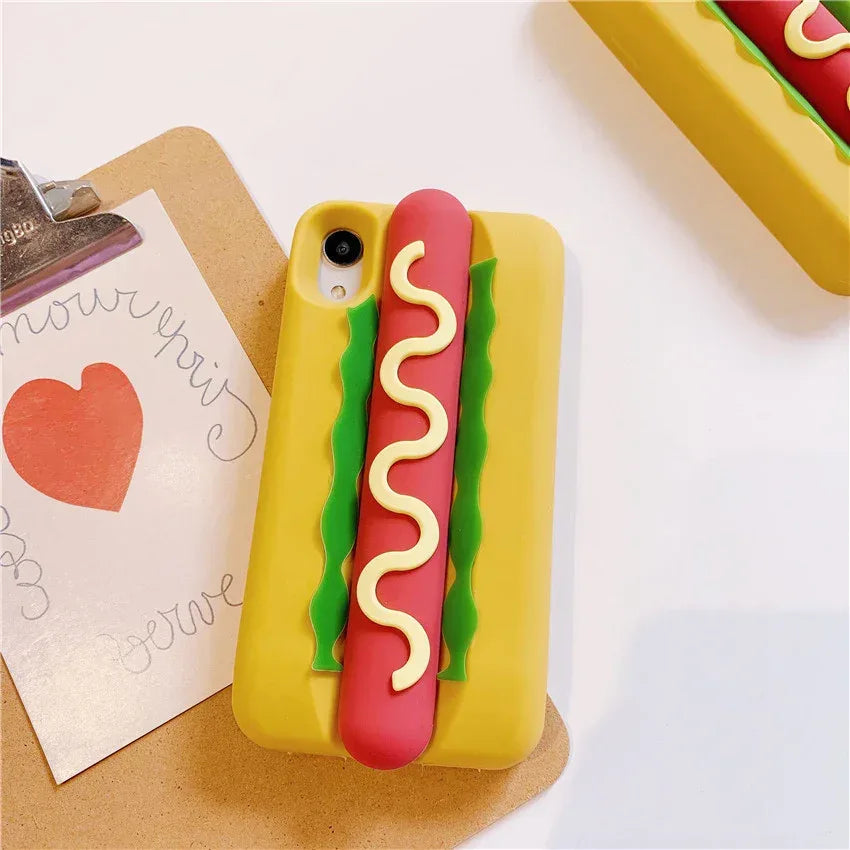 cheese-hot-dog-silicone-iphone-case - Viexta