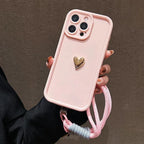 Lanyard Heart Design Silicone iPhone Case - Viexta