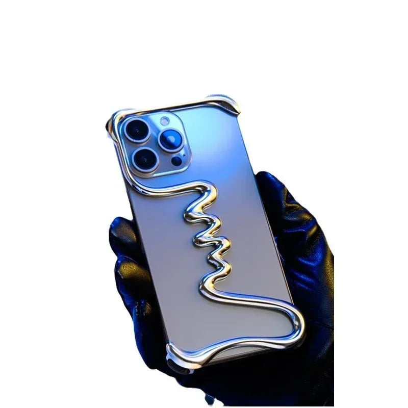 metal-frameless-half-pack-iphone-case - Viexta