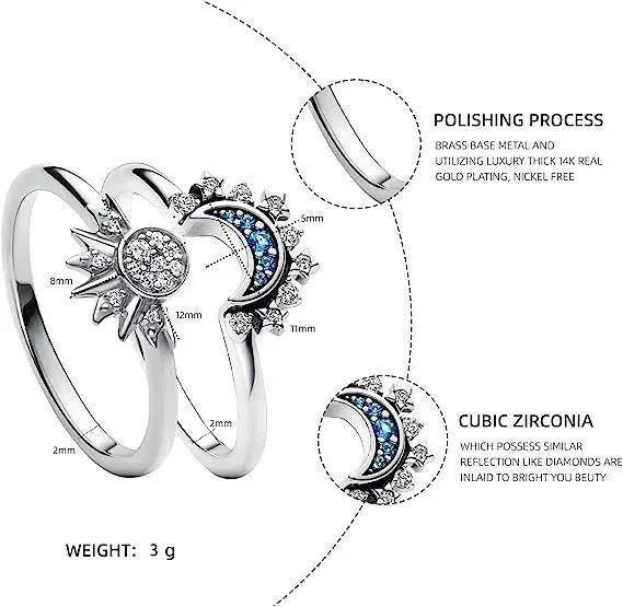 Couple Rhinestones Ring - Viexta