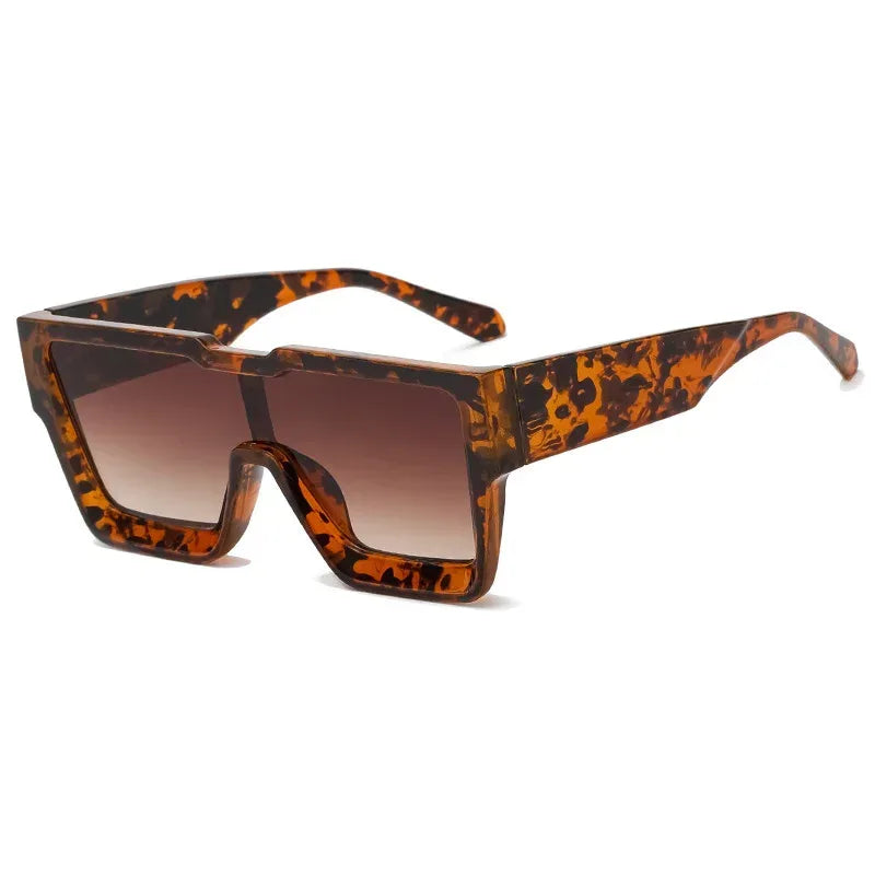 Fashion One Piece Large Frame Square Sunglasses - Viexta