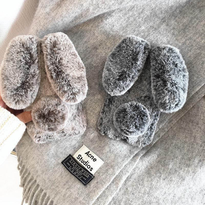 Winter Warm Rabbit Plush iPhone Case - Viexta
