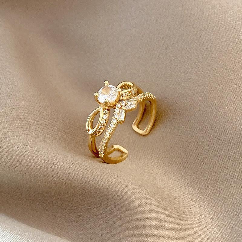 Double Layer Zircon Ring - Viexta