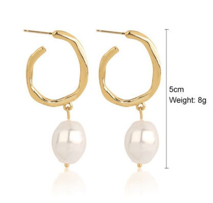 Korean Baroque Pearl Earrings