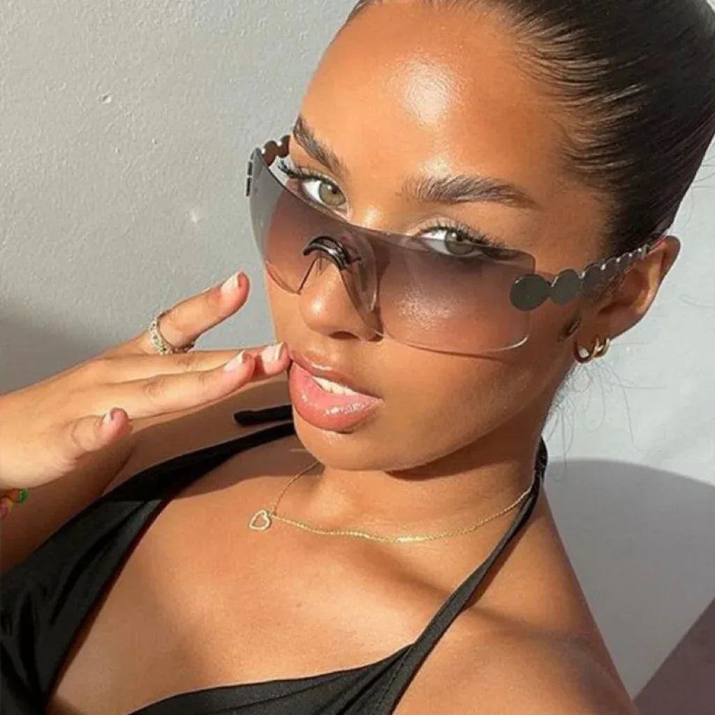 One Piece Rimless Outdoor Sunglasses - Viexta