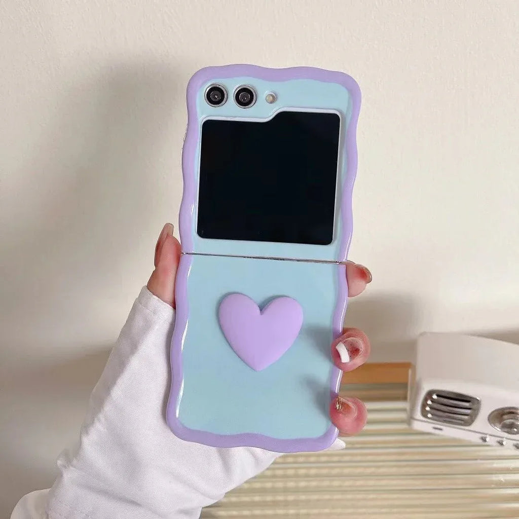 Small Heart Plush Lanyard Samsung Case - Viexta