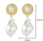 Korean Baroque Pearl Earrings - Viexta