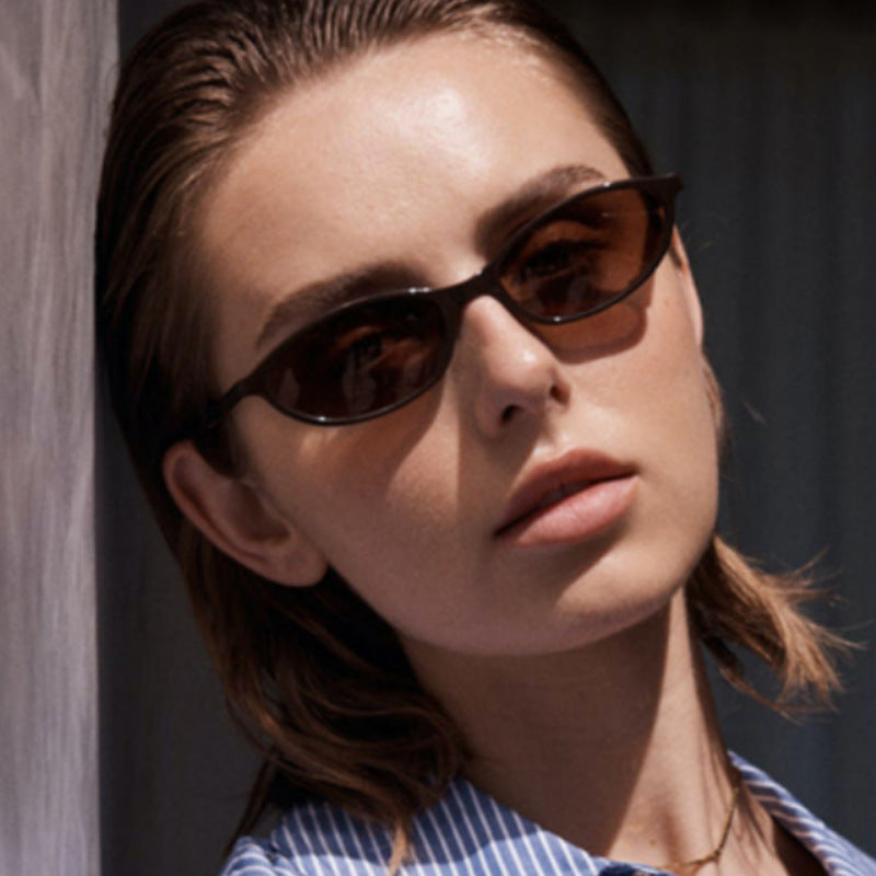 Elliptical small frame sunglasses new fashion trend high-end sunglasses