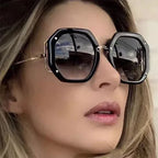 Polygon Large Frame Sunglasses - Viexta
