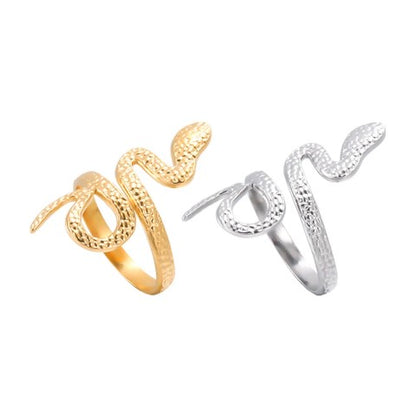 Stainless Steel Adjustable Opening Snake Ring