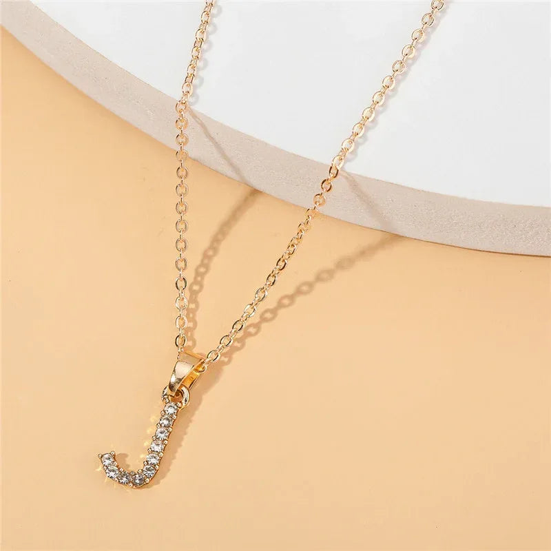 18k 26 Golden English Letter Pendant Clavicle Chain - Viexta