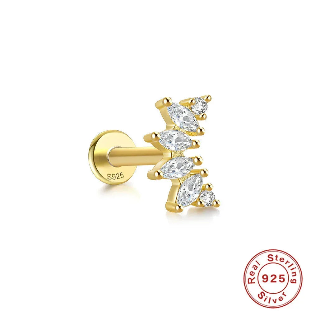 s925-sterling-silver-horse-eye-stud-earrings - Viexta