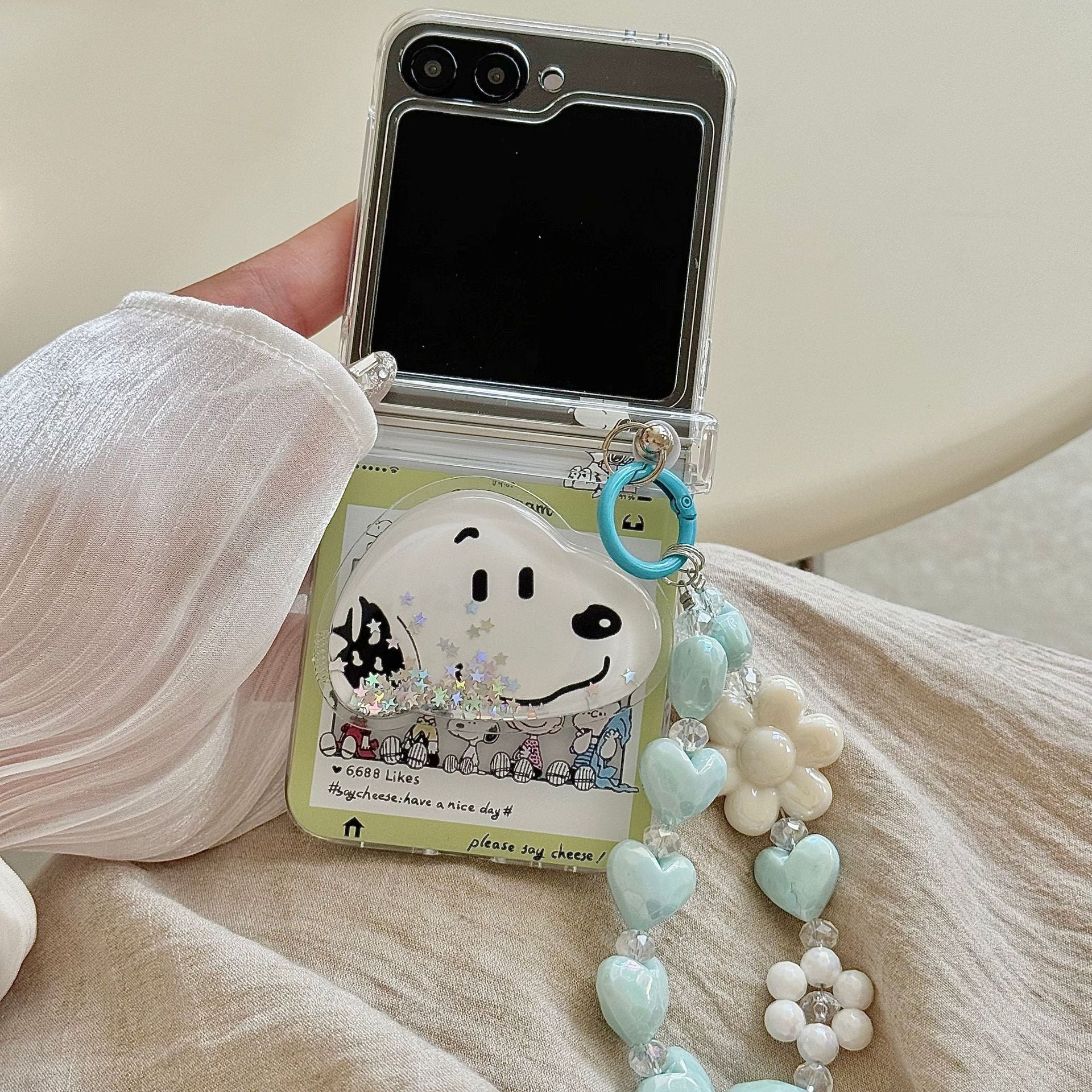 Cartoon Snoopy Samsung folding screen case