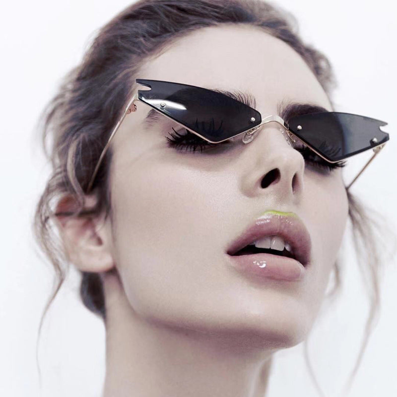 Fashion Cat Eye Sunglasses Women's Fashion Pop-Up Versatile Colorful Sunglasses Street Shot Sunglasses S8037