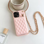 Crossbody Card Case Rhombus iPhone Case - Viexta