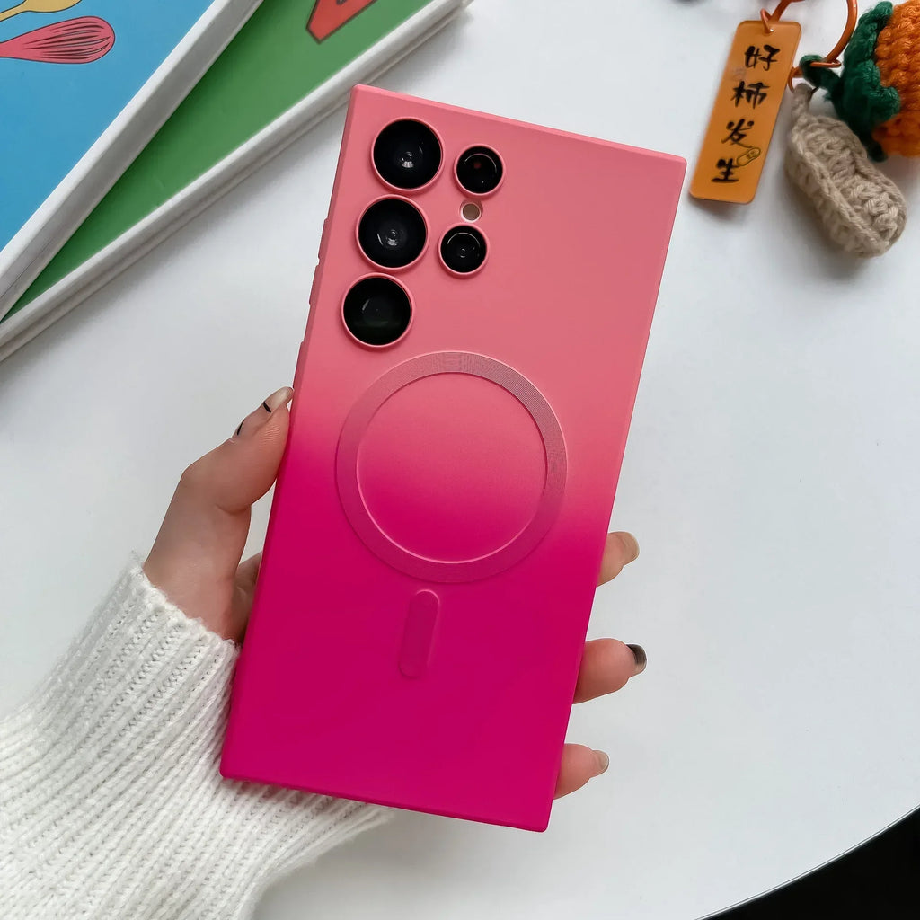 Magnetic Two-tone Gradient Samsung Phone Case - Viexta