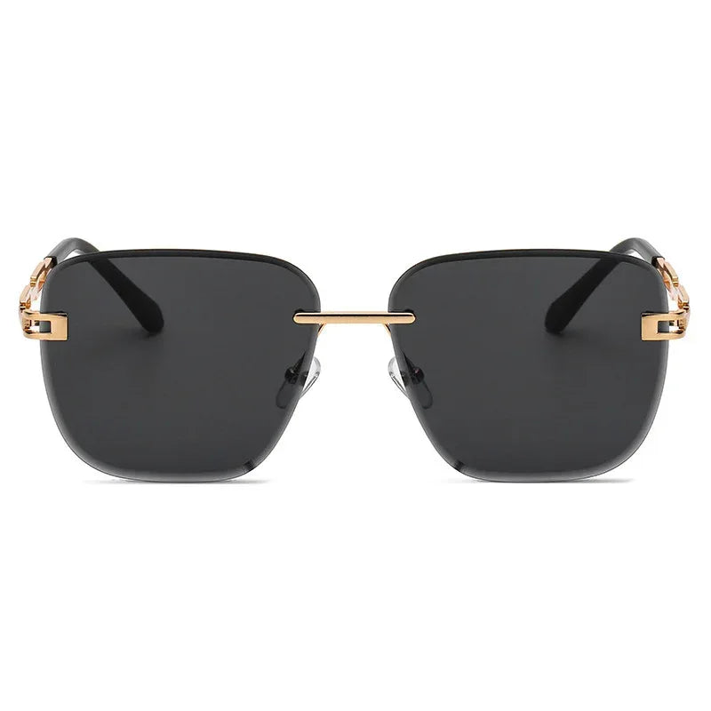 Frameless Trimming Square Sunglasses - Viexta