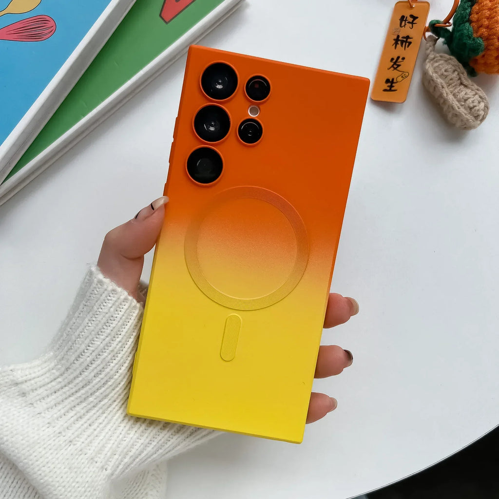 Magnetic Two-tone Gradient Samsung Phone Case - Viexta
