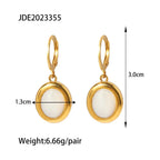 High-grade Colorfast Titanium Ring Earrings - Viexta