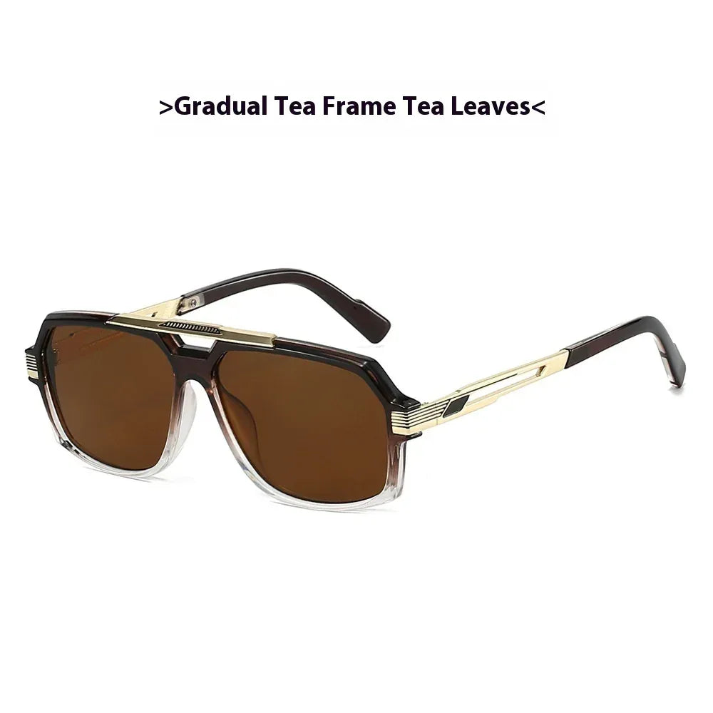 Metal Mirror Sun-resistant Sunglasses - Viexta