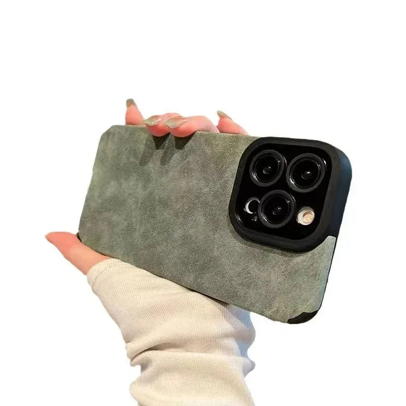 Korean Style Suede Drop-resistant iPhone Case - Viexta