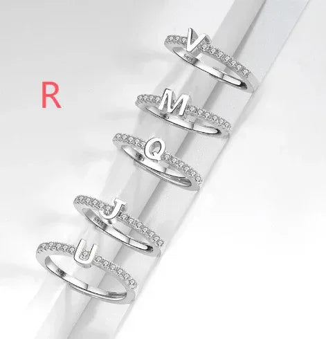 s925-sterling-silver-micro-inlaid-letters-ring - Viexta