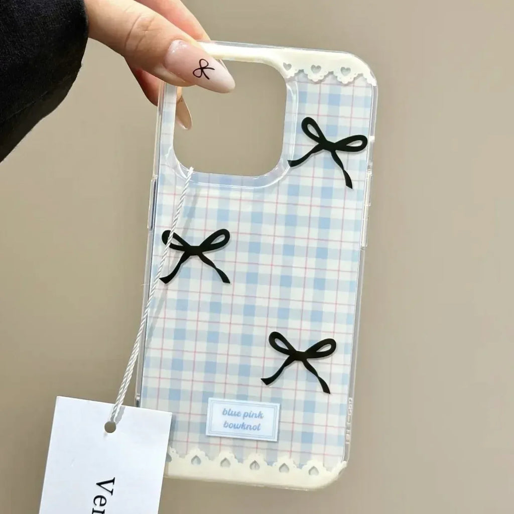 Plaid Bow iPhone Case - Viexta