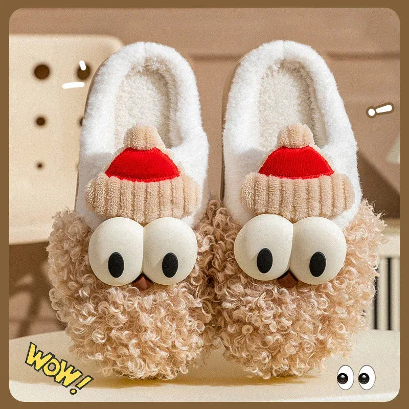 Cartoon Bearded Santa Claus Slippers - Viexta