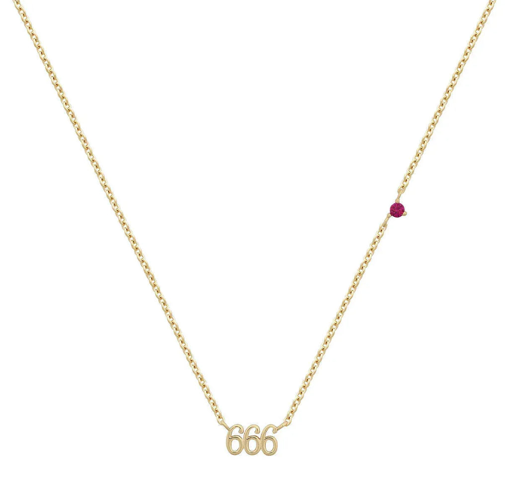 Angel Digit Stainless Steel Three-link Number Pendant Necklace - Viexta