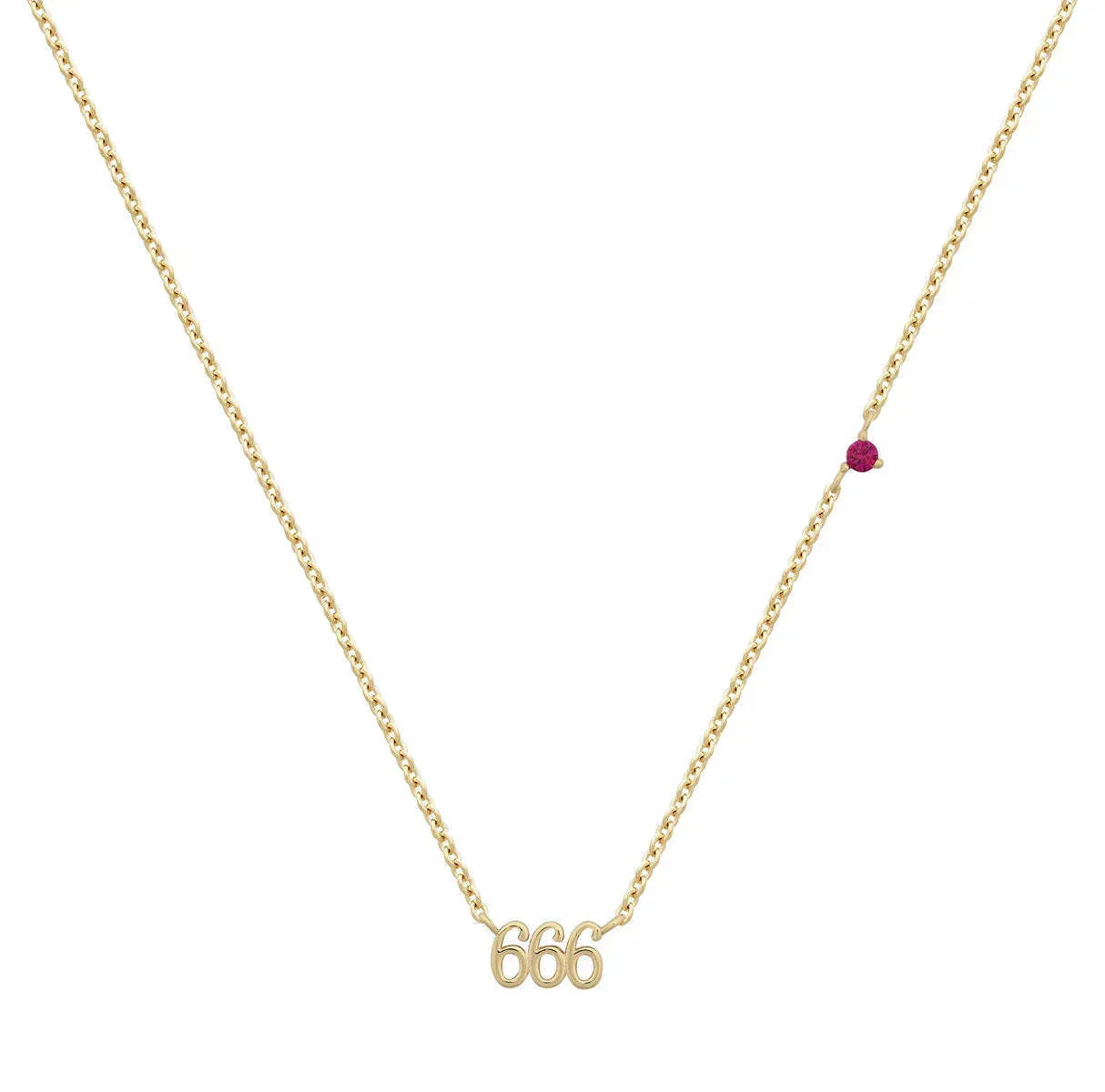 Angel Digit Stainless Steel Three-link Number Pendant Necklace - Viexta