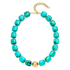 Bohemian-style Multicolor Resin Bead Necklace