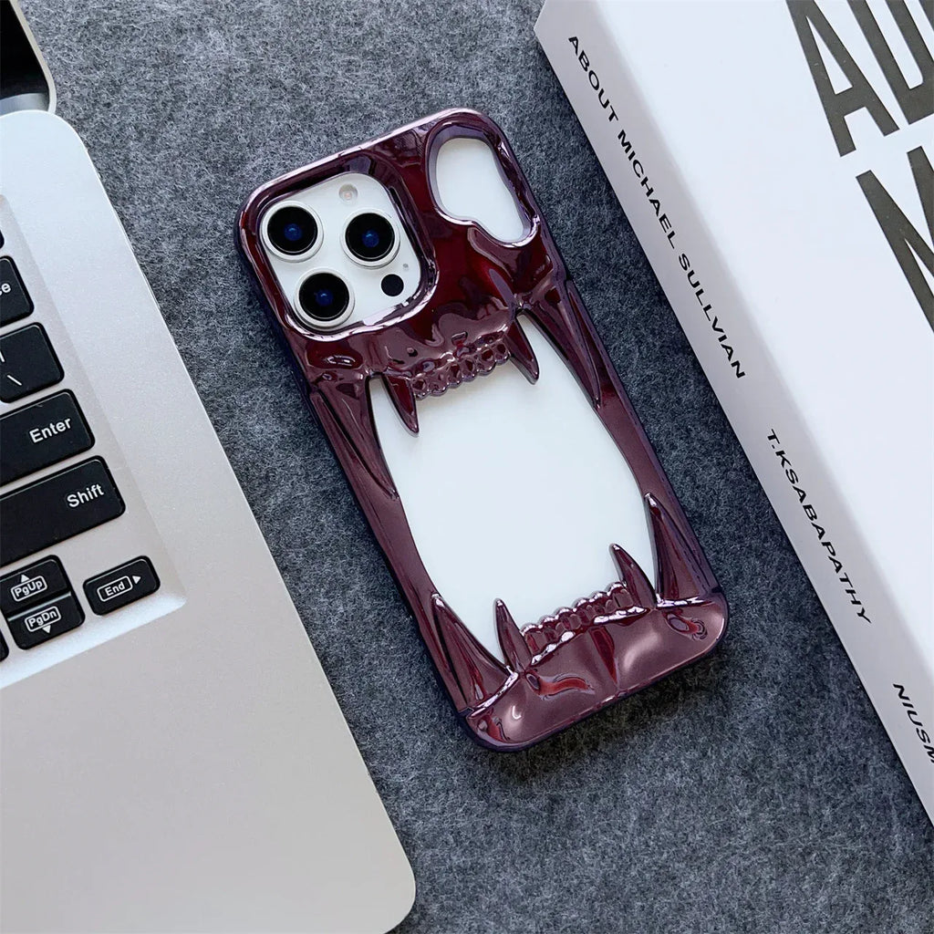 Electroplated Tiger-tooth Skull iPhone Case - Viexta
