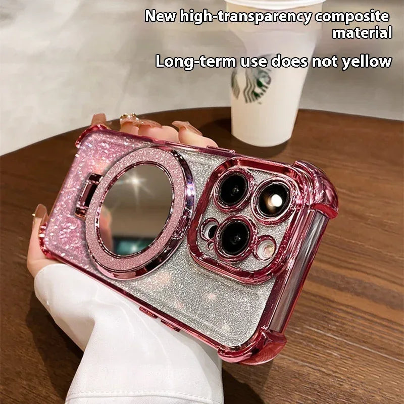 Glitter Folding Bracket iPhone case - Viexta