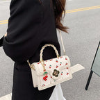 Cute Cherry Twist Portable Small Square Bag - Viexta