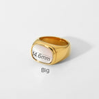 18K Gold Vacuum Plating Shell Ring